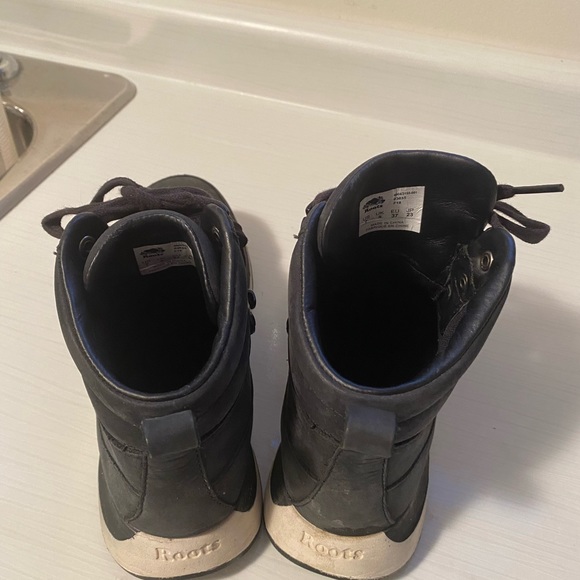 Roots Rideau Mid winter Sneakers Black Leather - Picture 5 of 11